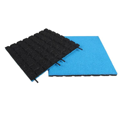 Safety Mats Play Protect 1x1m - Slip-Resistant, All-Weather Rubber Tiles, Insulated & Drainage-Ready for Playground, Gym, Pool & More