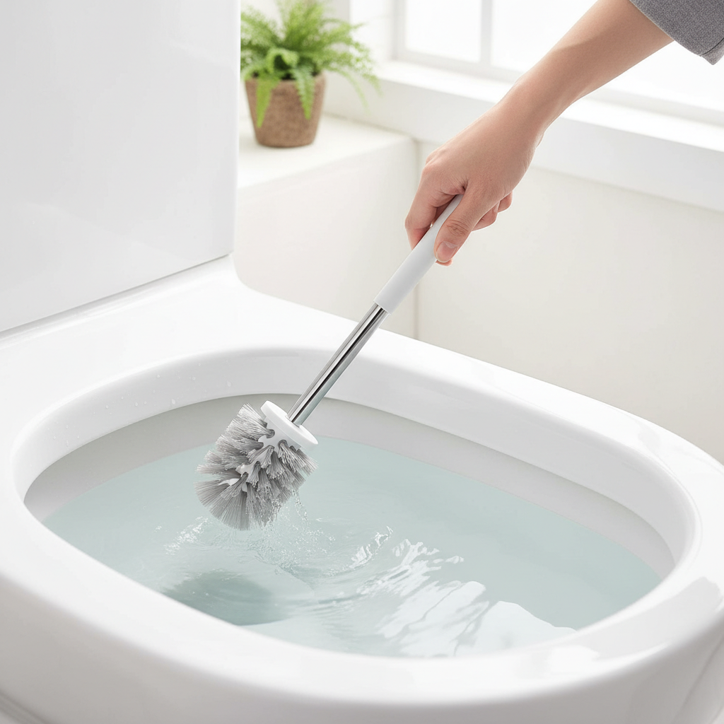 Premium Silicone Toilet Brush with Flexible Design and Easy-Clean Holder for Modern Bathrooms