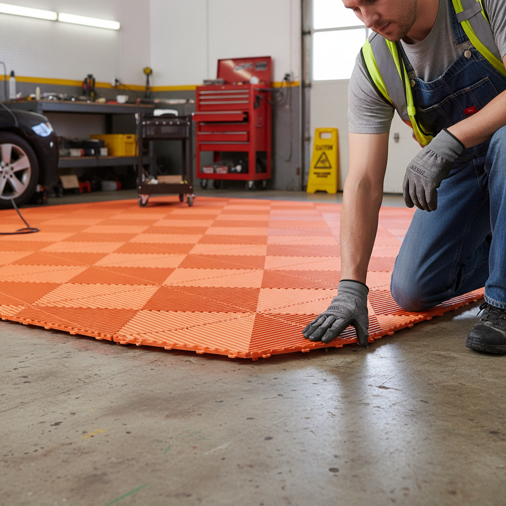 Premium Modular Interlocking Ribbed Vented Garage Floor Tiles - Durable Polypropylene for Easy Installation and Maximum Strength