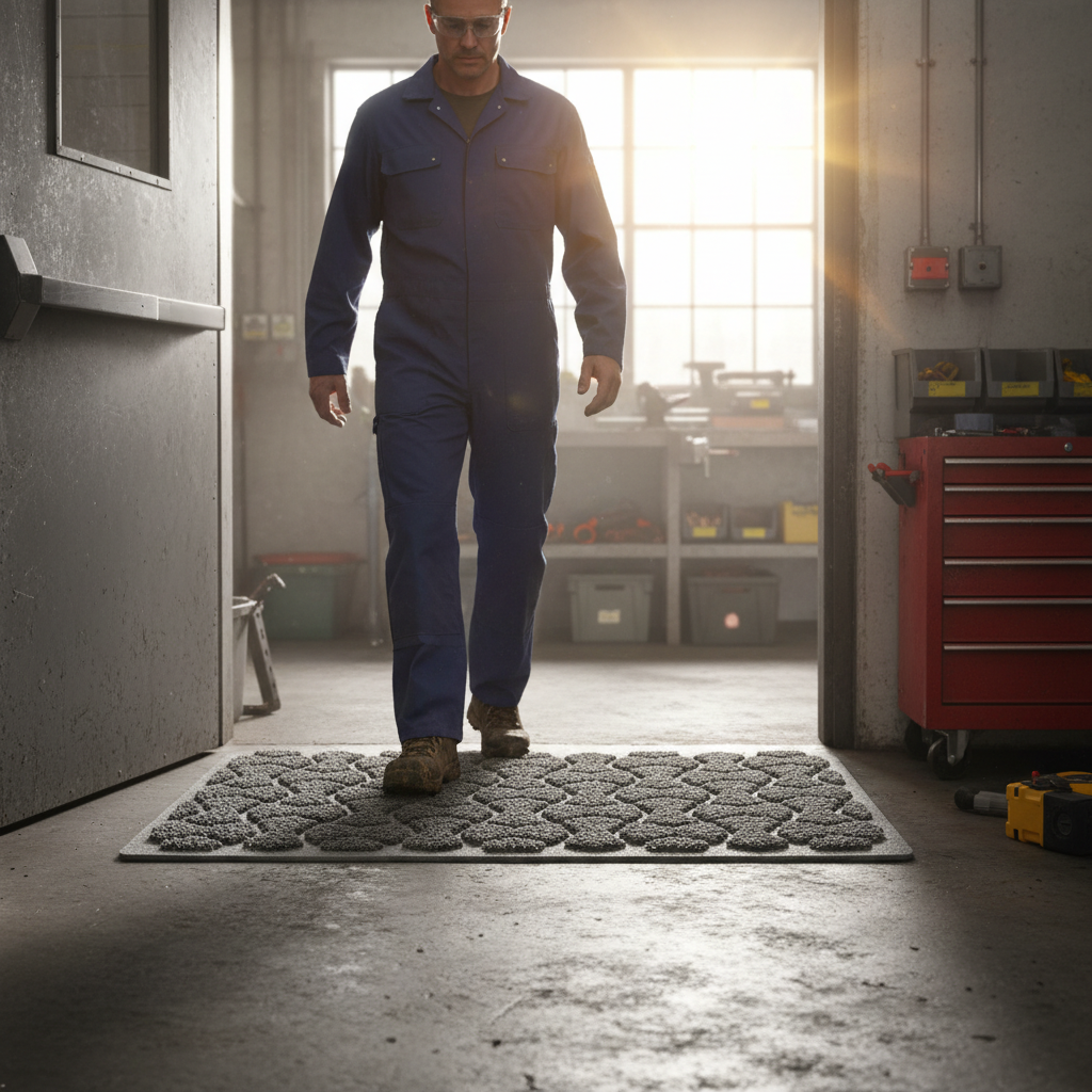 Premium Easy-Clean Indoor Door Mat with Anti-Slip Rubber Backing, Jet-Washable Design, Perfect for High-Traffic Areas