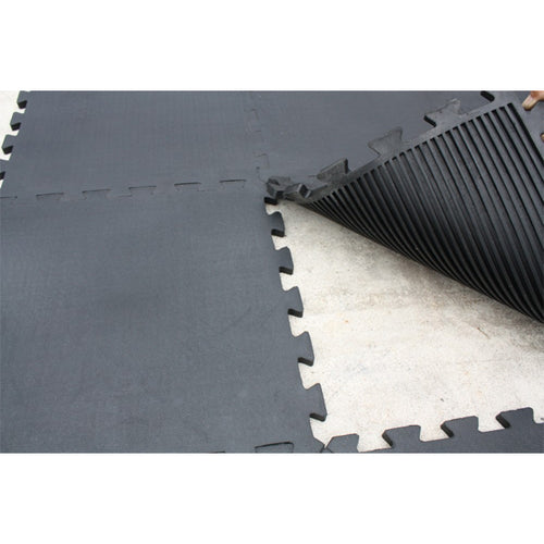 Rubber Gym Mats 16mm – 500mm & 1m Square Heavy Duty Anti-Slip Impact Absorbing Tiles with Ramped Edges, photo 5