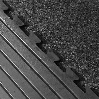 Rubber Gym Mats 1.8m x 1.2m x 17mm – Heavy Duty Non-Slip Shock Absorbing Weightlifting Flooring with Ramps & Corners