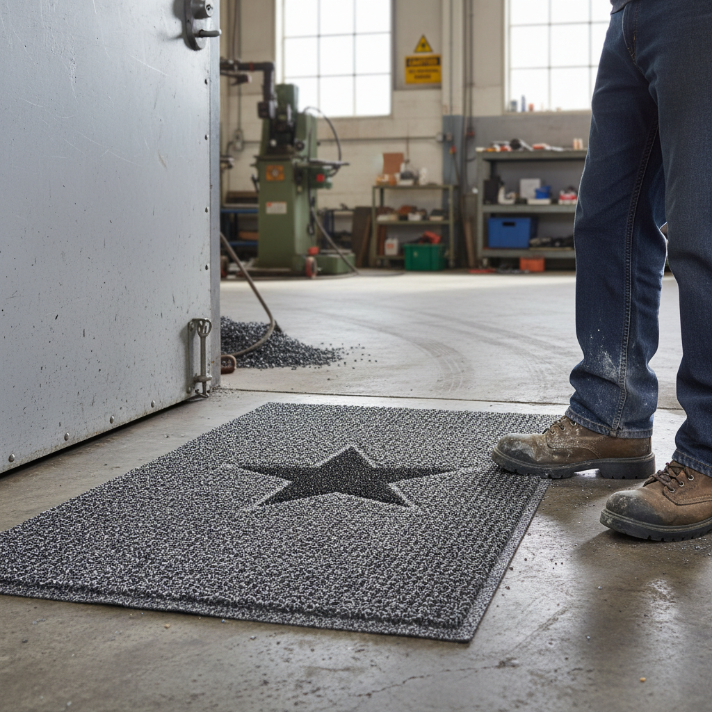 Premium Heavy Duty Inlay STAR Doormat with Durable Construction and Efficient Dirt Scraping for High Traffic Areas
