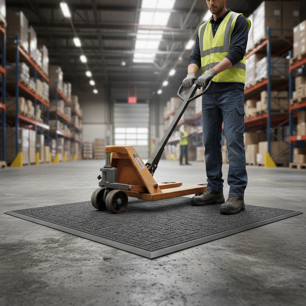 Heavy Duty Eco-Friendly Rubber Safety Entrance Mat 150cm x 90cm for Commercial Use