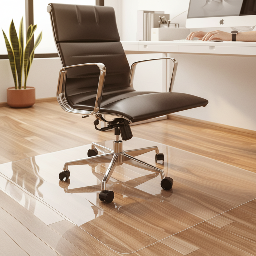 Premium Heavy Duty Chair Mat for Hard Floors - 120x120cm, 2mm Thick, Durable PVC with Transparent and Frosted Finish Options