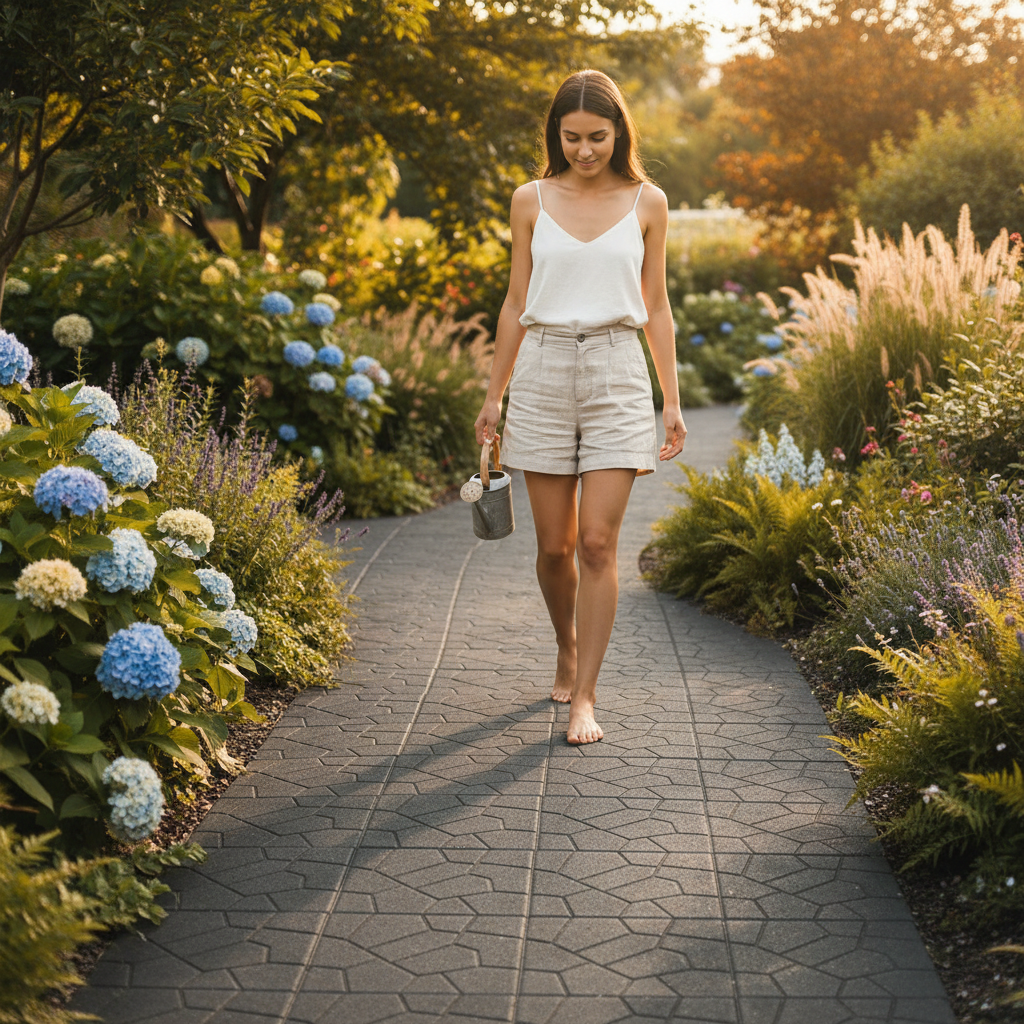 Premium Reversible Garden Stepping Stones Pavers 40.5cm with Weather-Resistant Durable Design for Patios and Indoor Spaces