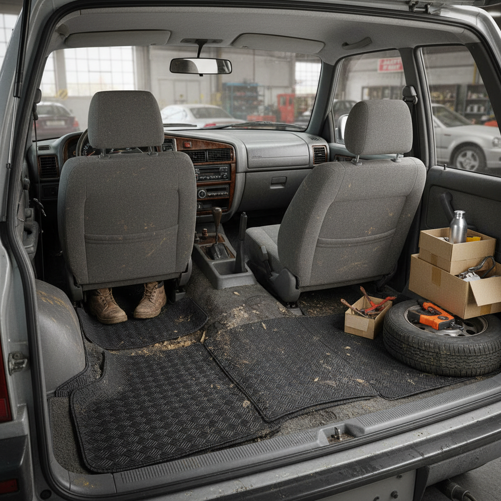 Premium Eco-Friendly Full Car Mat Set - Front, Rear & Boot Mats with Durable Recycled Rubber Construction