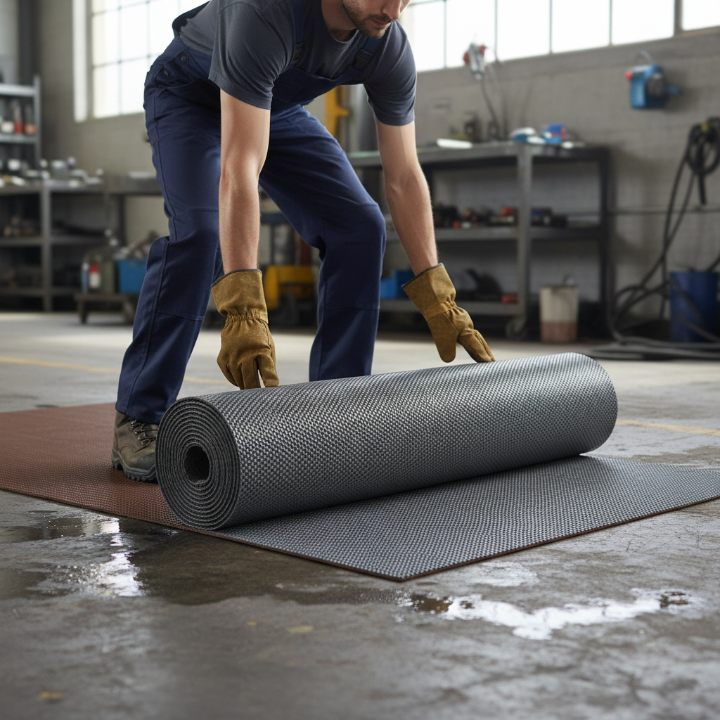 Premium Non-Slip PVC Drainage Mat 1.2m Wide - Durable, Dual Tone with Efficient Water Drainage and Anti-Slip Protection