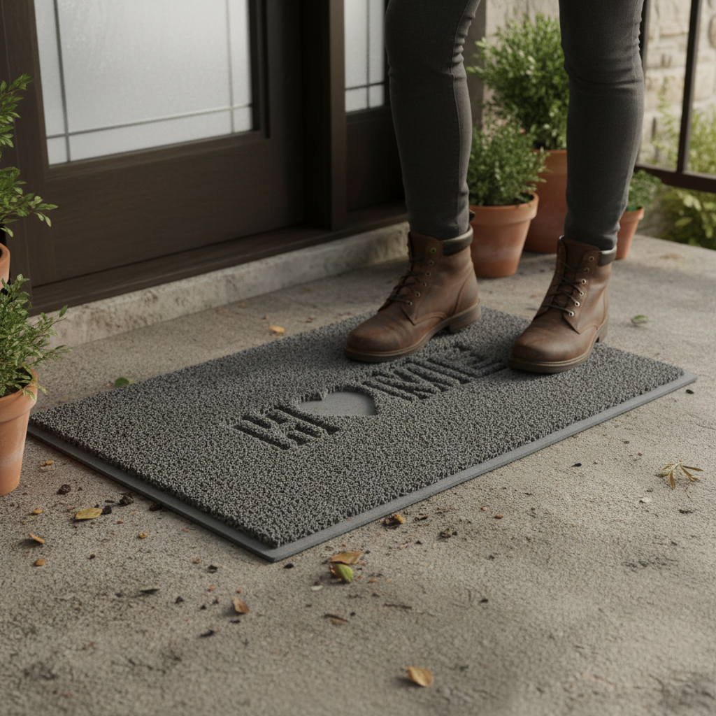 Premium Heart Embossed Spaghetti Mat - Non-Slip, Machine-Washable, Stain-Resistant with Multiple Color Options and Sizes for Indoor and Outdoor Use