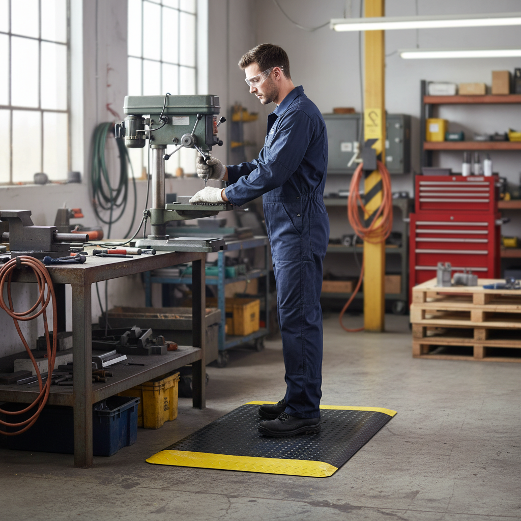 Premium Anti-Fatigue Mat 60x90cm - Heavy Duty Rubber for Comfort and Durability in Commercial and Industrial Use