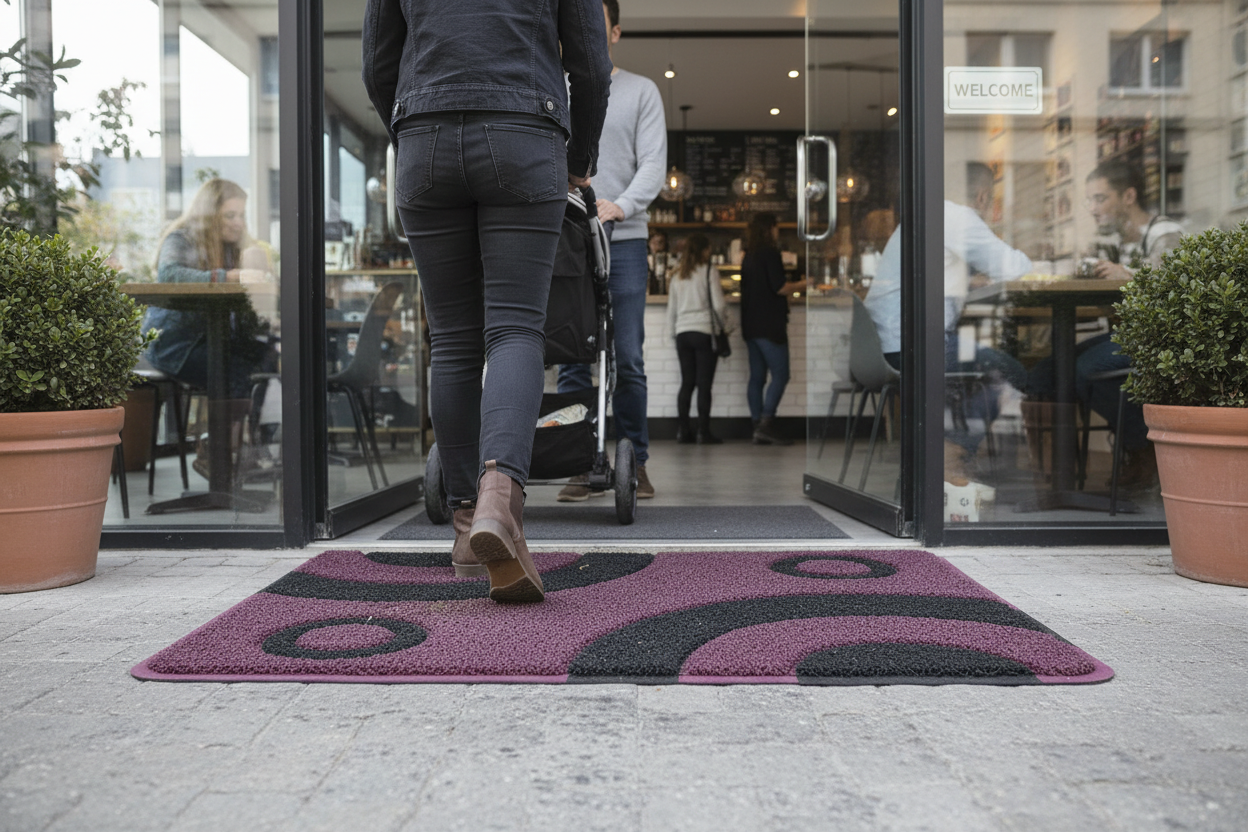 Premium Large Dirt Trapper Door Mat 90cm x 60cm for High Traffic Areas - Stylish Two-Tone Design