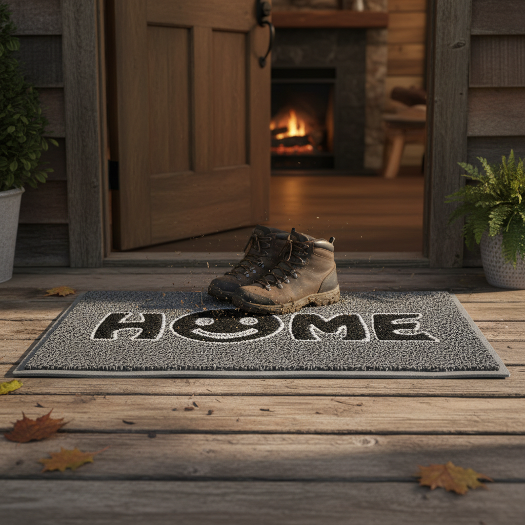 Premium Heavy Duty Spaghetti Doormat with Durable Vinyl Loop Material for All-Weather Use and Effortless Cleaning