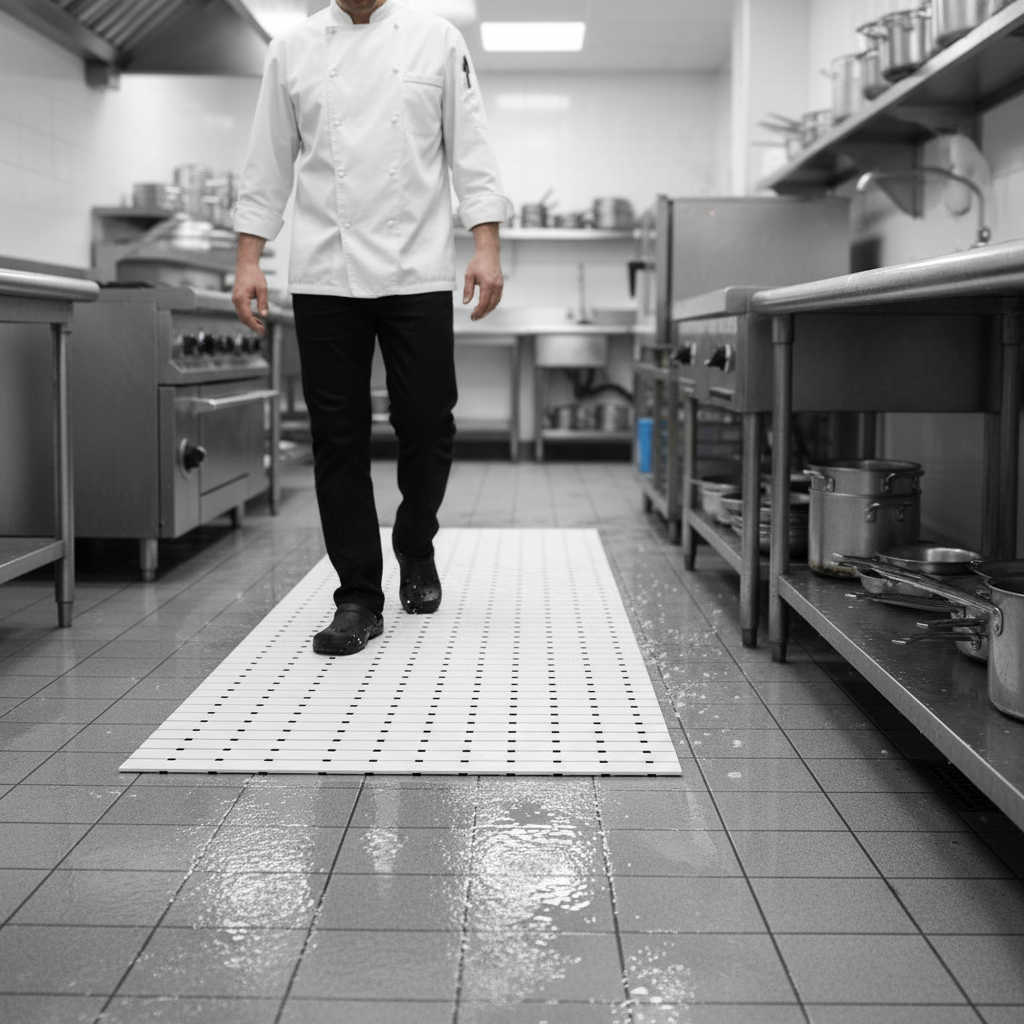 Premium Heavy Duty PVC Duckboard Matting Roll - Non-Slip, Water-Resistant, 61cm Wide for Wet Areas