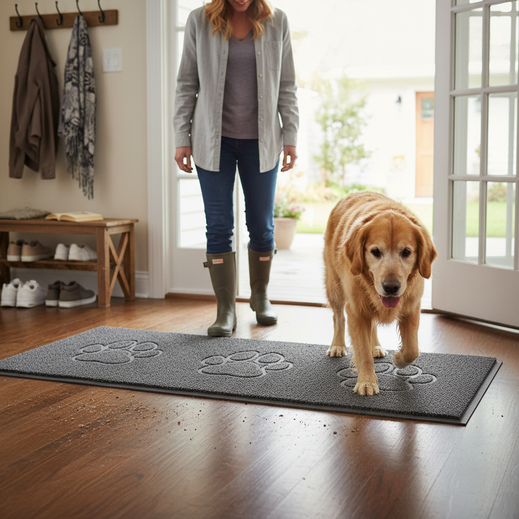 Premium Triple Paw Home Entrance Runner Mat - Stylish, Durable, Anti-Slip with Machine Washable Design, 150x60cm