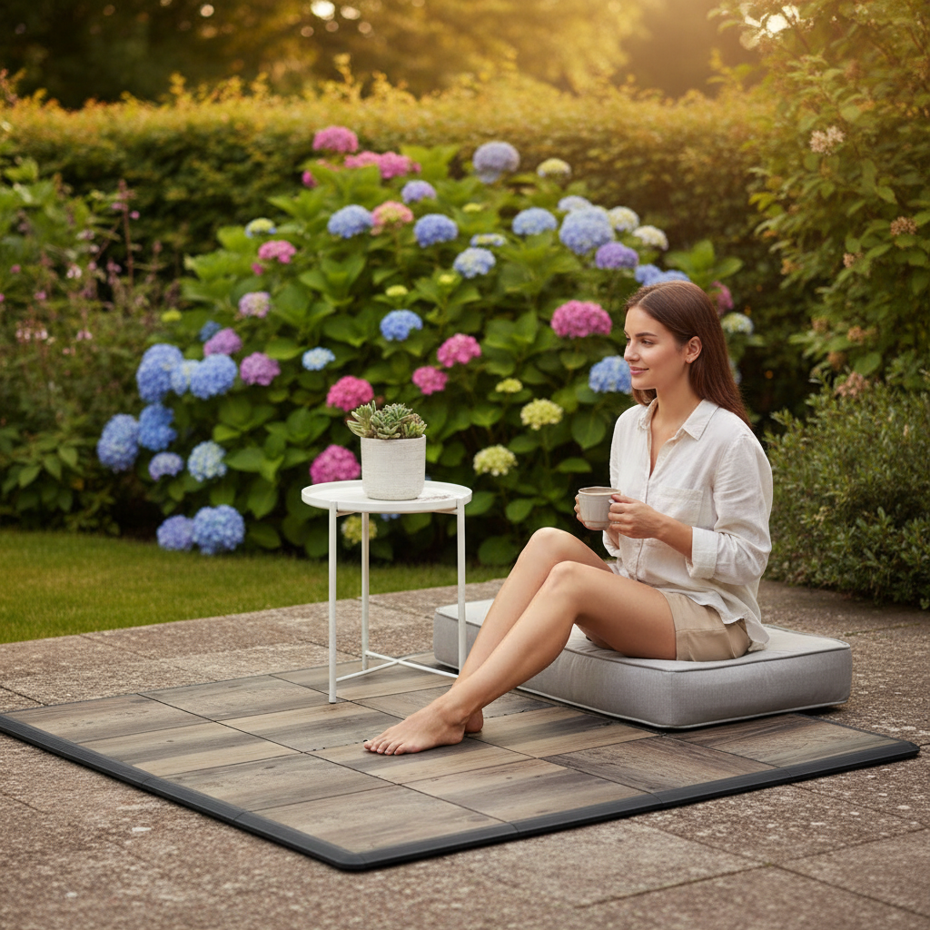 Premium Portable Modular Wooden Effect Flooring Kit - Small 30cm x 30cm Tiles for Easy Installation and Customization