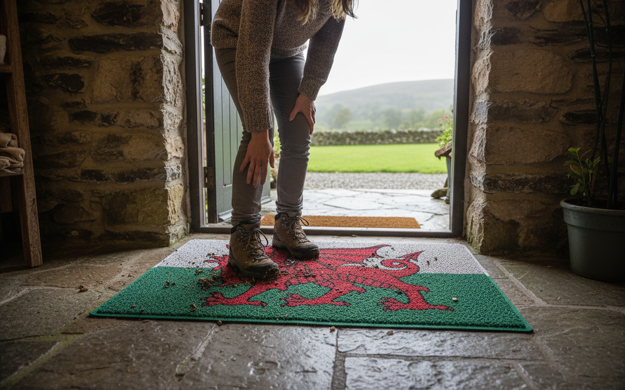 Premium High-Performance Door Mat with Red Dragon Design and Durable Vinyl Construction for Home and Business Use