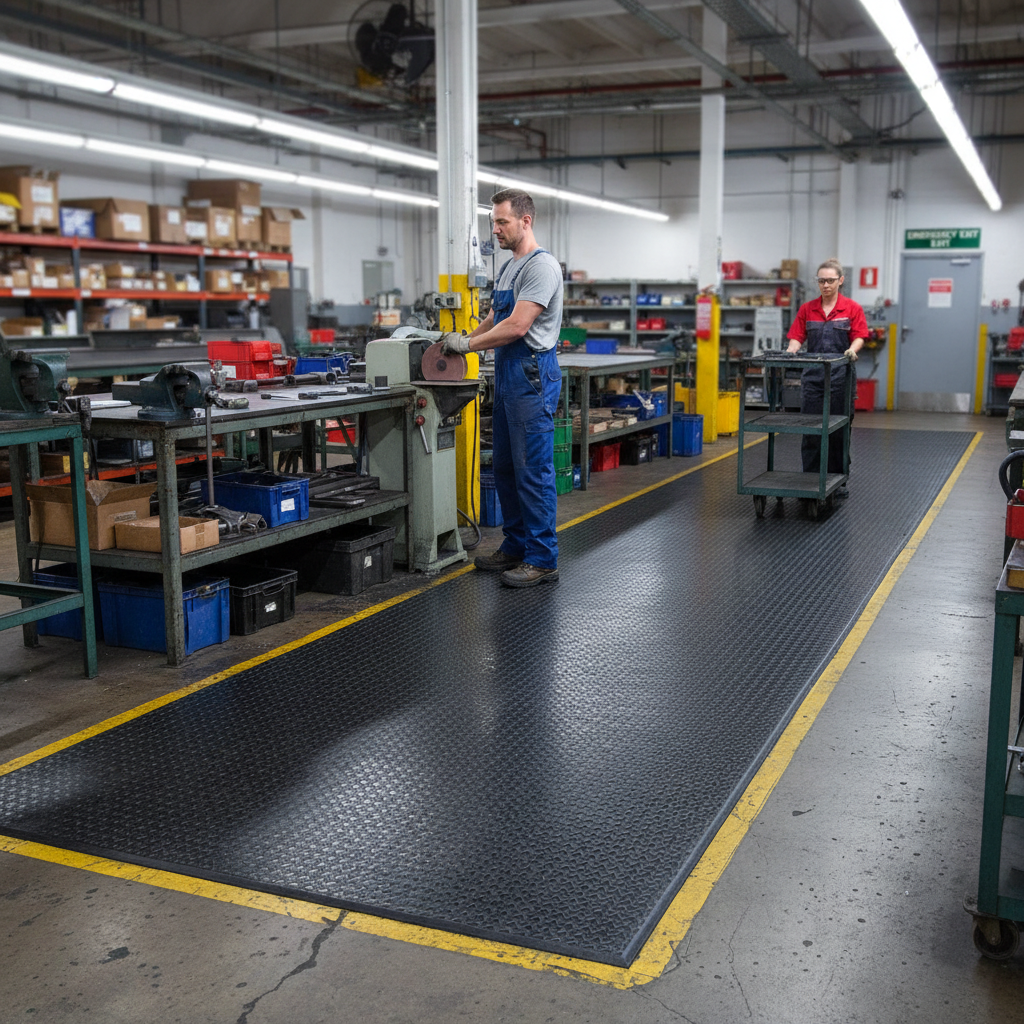 Heavy Duty Anti-Fatigue Matting Roll 18.3m Long - 12.5mm and 15mm Thick for Superior Comfort and Safety in Workspaces