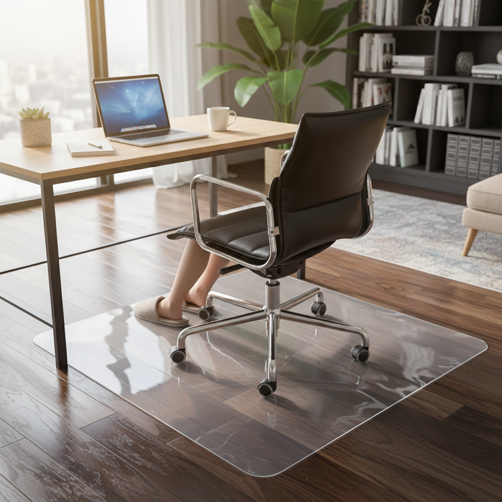 Premium Chair Mat for Hard Floors - Transparent PVC, 2mm Thick with Multiple Size Options for Ultimate Floor Protection