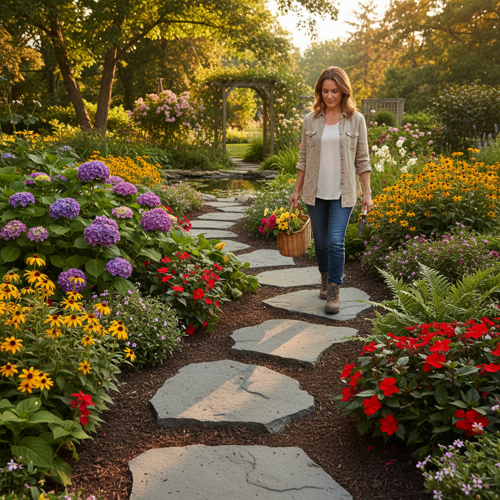Premium Eco-Friendly Garden Stepping Stones - Durable Recycled Rubber, Non-Slip, Weather-Resistant, 58x38x2 cm