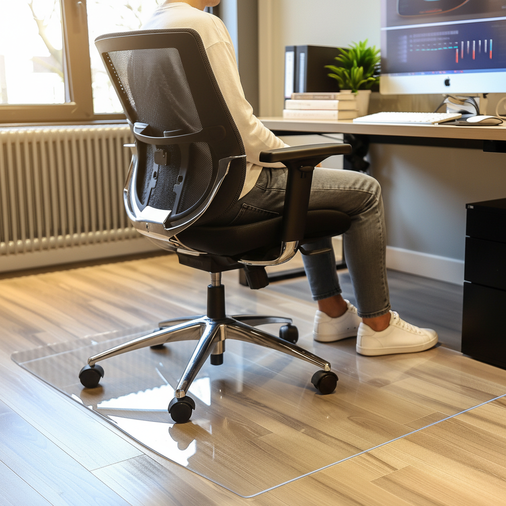 Premium Chair Mat for Hard Floors - 75x120cm, 2mm Thick, Clear and Frosted Finishes for Enhanced Protection