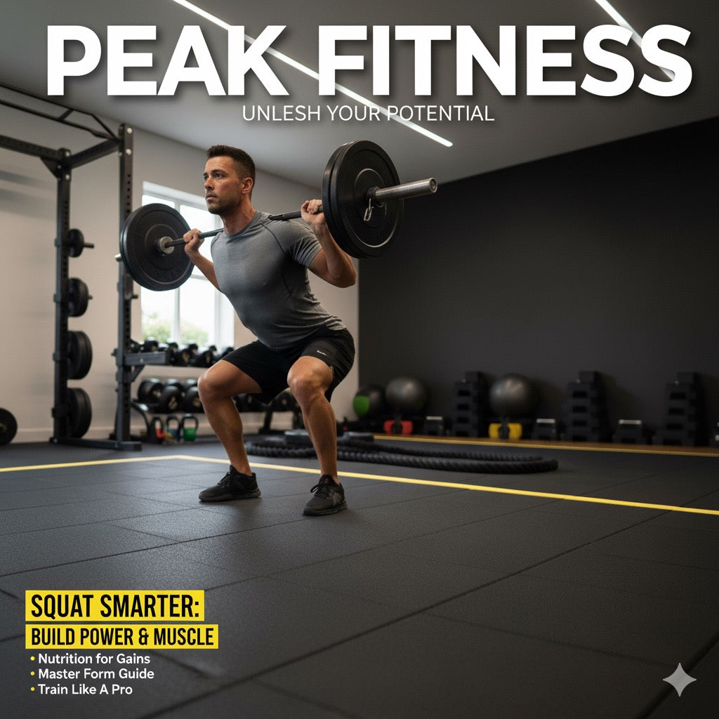 Interlocking CrossFit Gym Mats - Shock Absorbing, Non-Slip Rubber Flooring, Durable, Easy Install, Customisable, Ideal for Weightlifting & Home Gyms