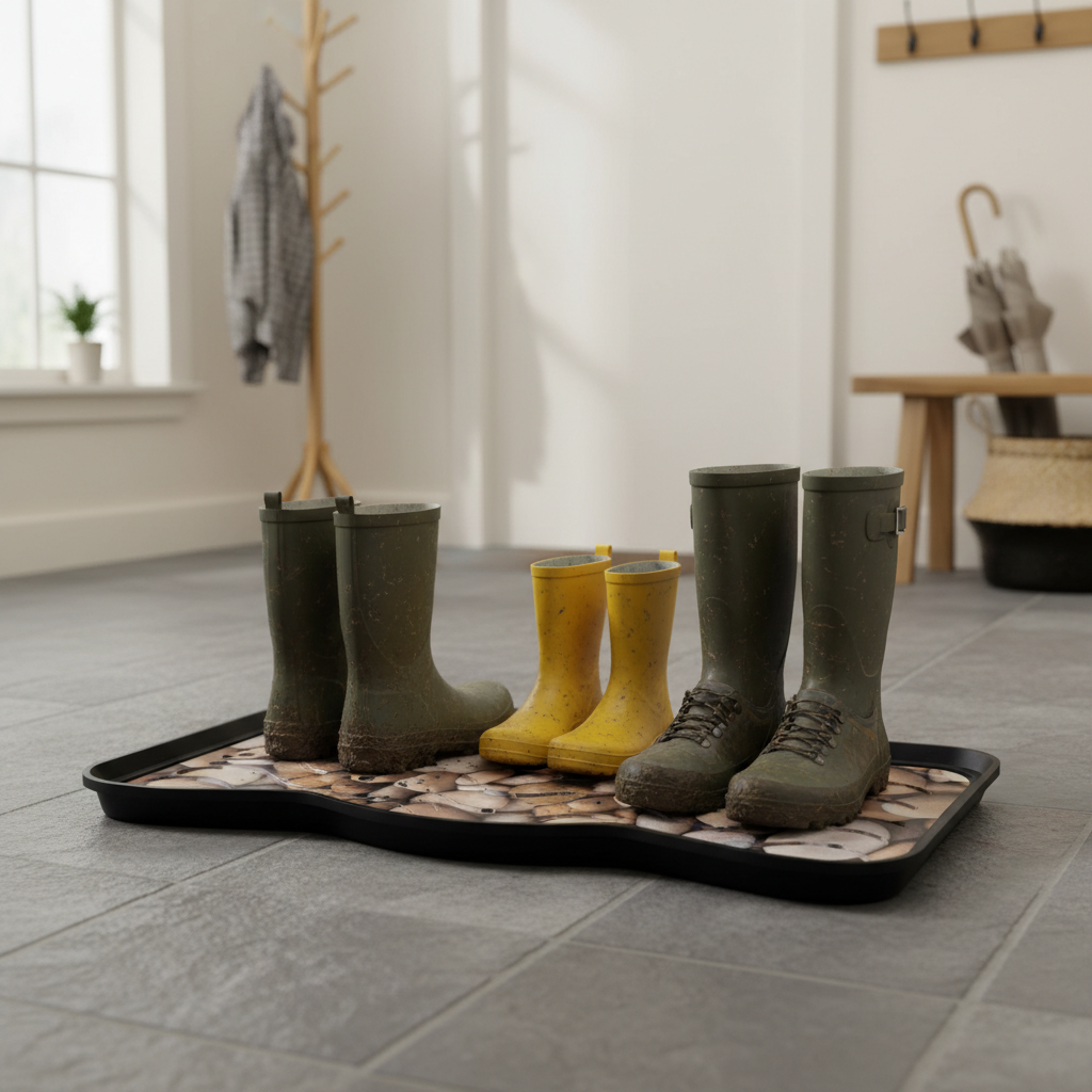 Premium Multi-Purpose Boot Tray with Raised Edge for All Weather Use - Durable Plastic Design 75cm x 38cm x 3cm