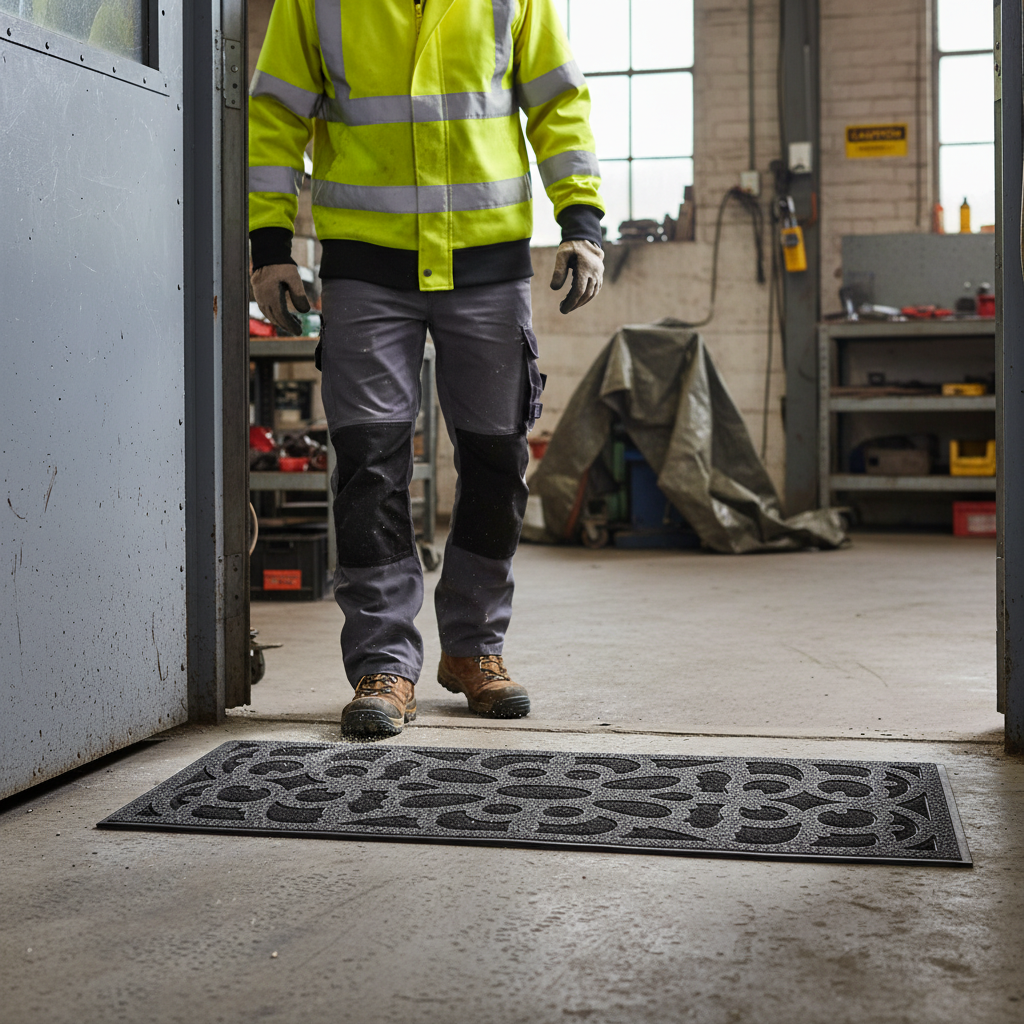 Premium Eco-Friendly Heavy Duty Rubber Step Mat 75x25cm - Non-Slip Design for Indoor and Outdoor Use