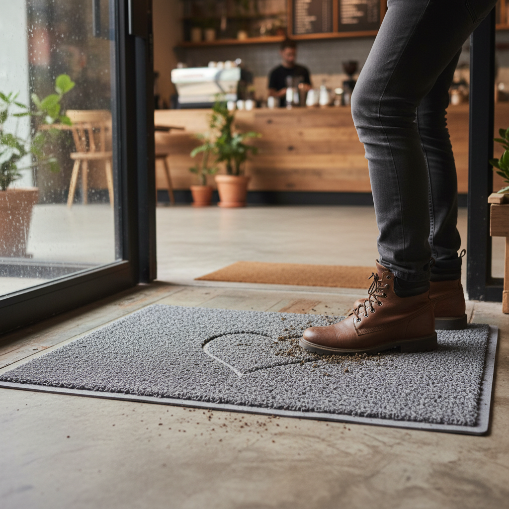 Premium Heart Embossed Spaghetti Door Mat with Non-Slip Backing, Machine-Washable Fabric, and Fade-Resistant Design in Multiple Colors and Sizes
