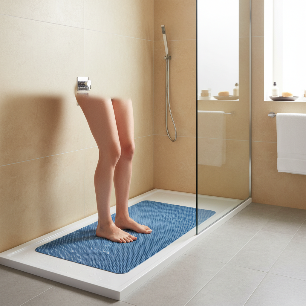 Premium Dual-Colour PVC Anti-Slip Shower Mat for Bathroom Safety - Multiple Sizes and Color Options