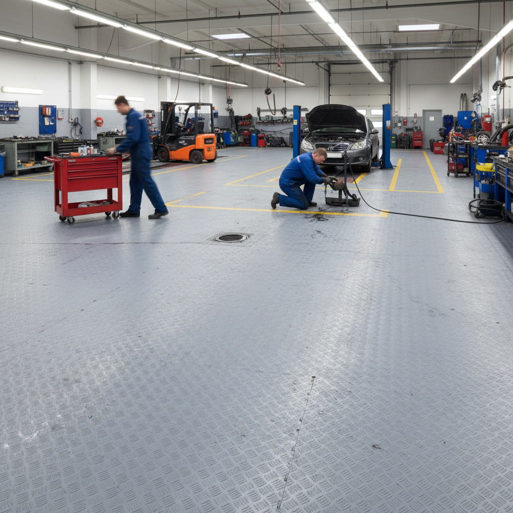 Premium Modular Interlocking Solid Floor Tiles - Heavy Duty, Durable Polypropylene with Non-Slip Surface for Industrial Use