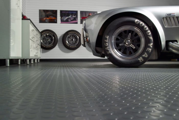 Heavy Duty Garage Rubber Flooring - Slip-Resistant Dot Pattern, Durable, Non-Slip, Linear Metre Rolls, Outdoor & Indoor Use