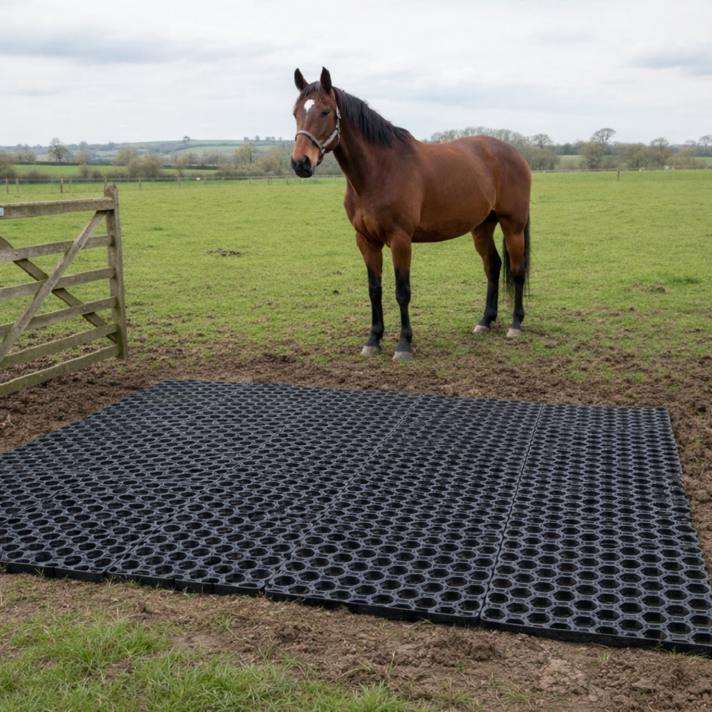 Rubber Grass Mat with Pegs & Ties 1m x 1.5m x 23mm – Outdoor Playground & Ground Protection Safety Matting, photo 6