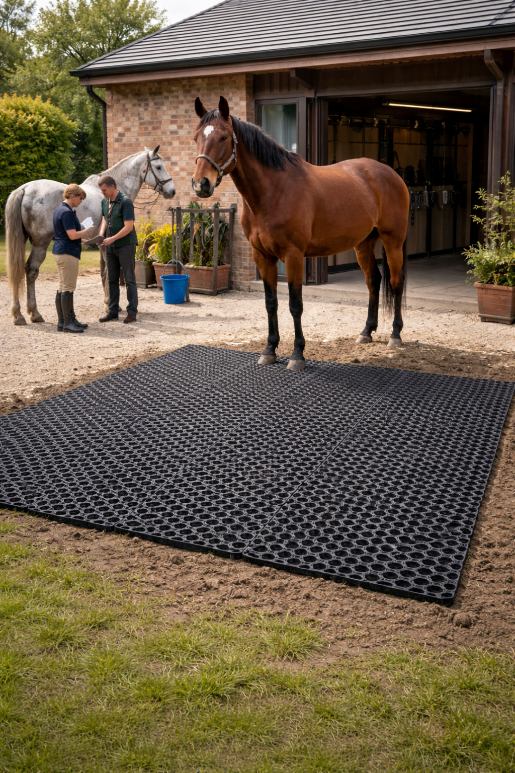 Rubber Grass Mat with Pegs & Ties 1m x 1.5m x 23mm – Outdoor Playground & Ground Protection Safety Matting, photo 8