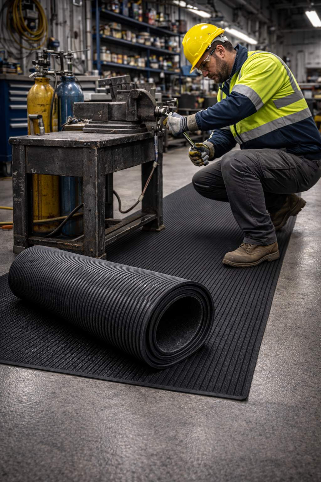 Rubber Matting Fine Ribbed Linear Meter