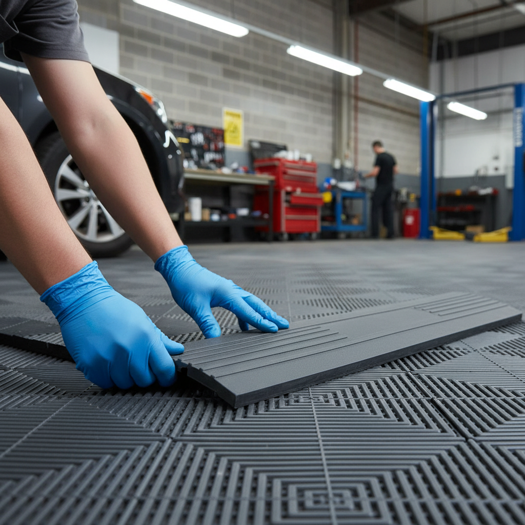 Premium Ramped Edges for Modular Interlocking Ribbed Floor Tiles - Male Fitting, 400mm Length, Available in Multiple Colors