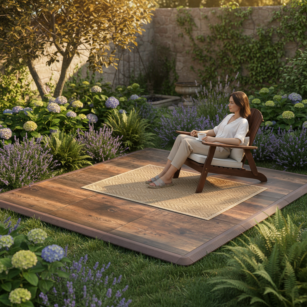 Premium Portable Modular Floor Kit 46cm x 46cm - Easy Installation, Durable Material, Ideal for Events and Offices