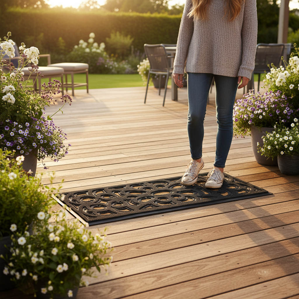 Premium Eco-Friendly Heavy Duty Rubber Step Mat for Indoor and Outdoor Use - 75x25cm with Non-Slip Design