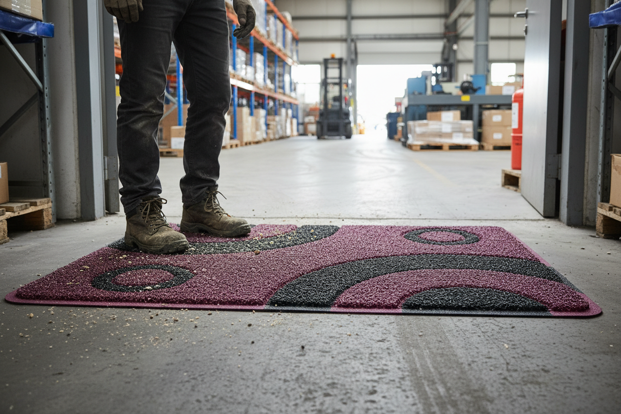 Premium Large Dirt Trapper Door Mat 90cm x 60cm for High Traffic Areas - Stylish Two-Tone Design