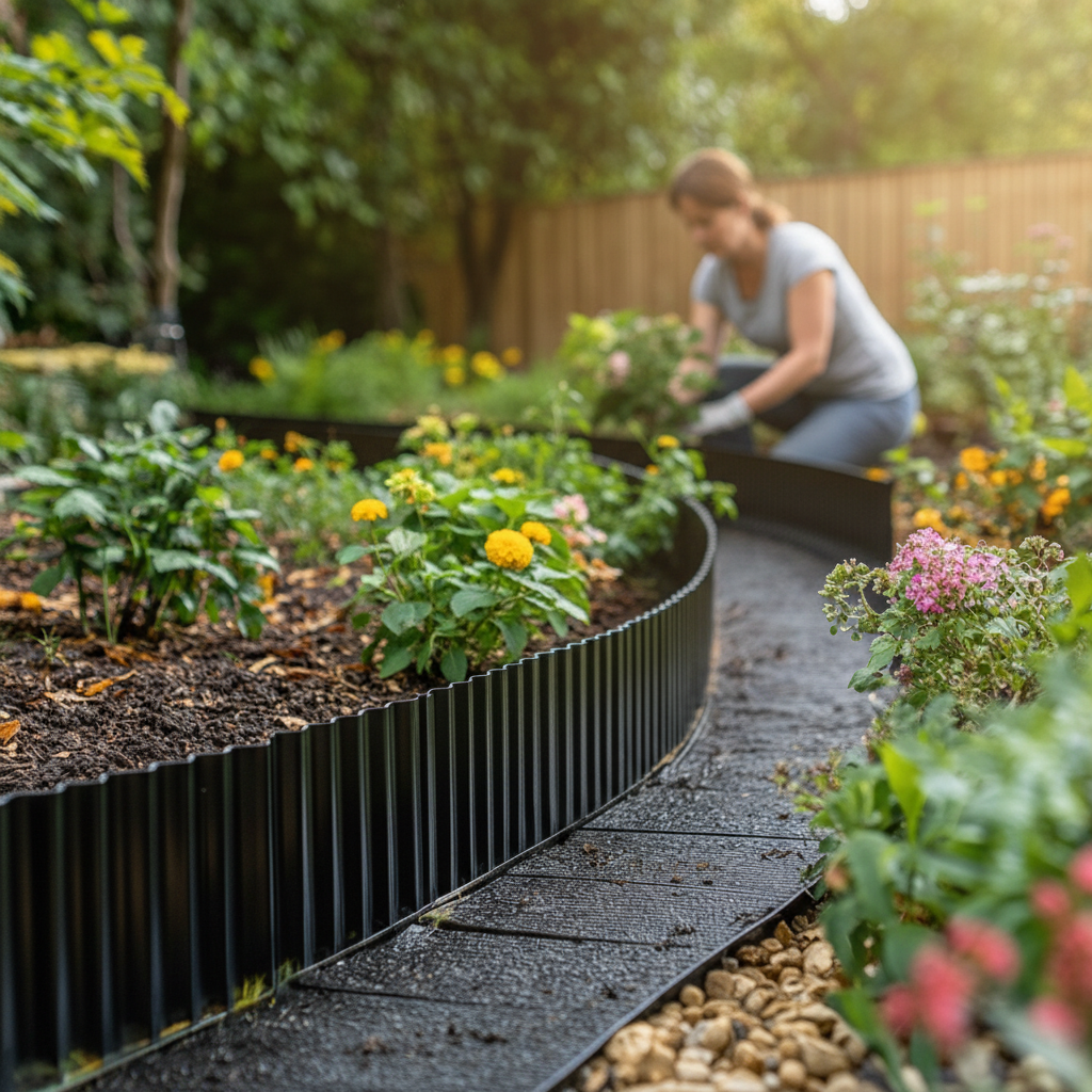 Premium Corrugated Galvanised Steel Garden Border Roll - 5m Long, Durable and Flexible Design for Modern Outdoor Spaces