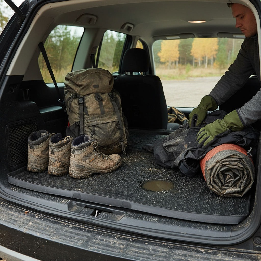 Premium Eco-Friendly Universal Car Boot Mat - Durable, Recycled Rubber, Weather Resistant, and Easy to Clean with Custom Fit