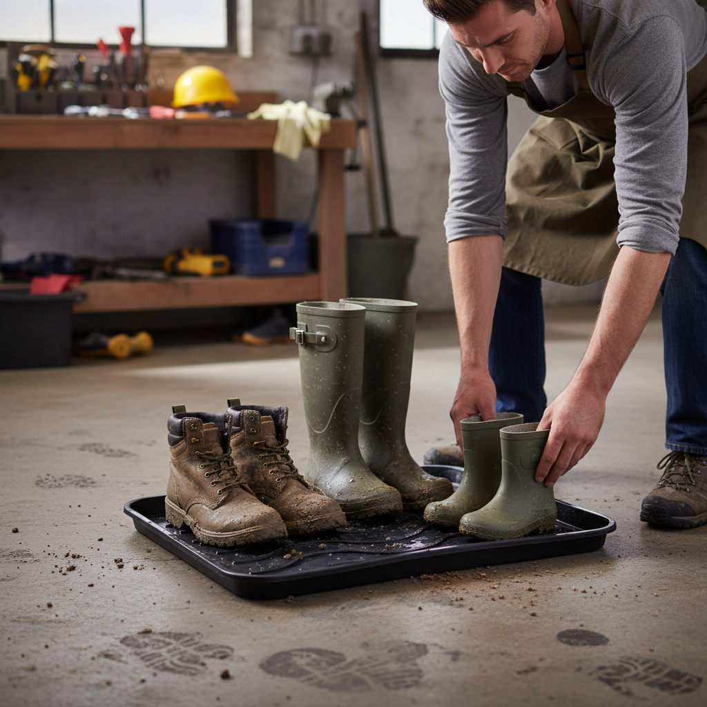 Premium Multi-Purpose Boot Tray 50cm x 40cm - Durable Plastic for Indoor and Outdoor Use