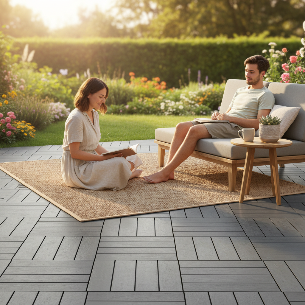 Premium Durable Outdoor Decking Tiles 30cm x 30cm - Stylish Weather-Resistant Flooring for Patios, Gardens, and Balconies