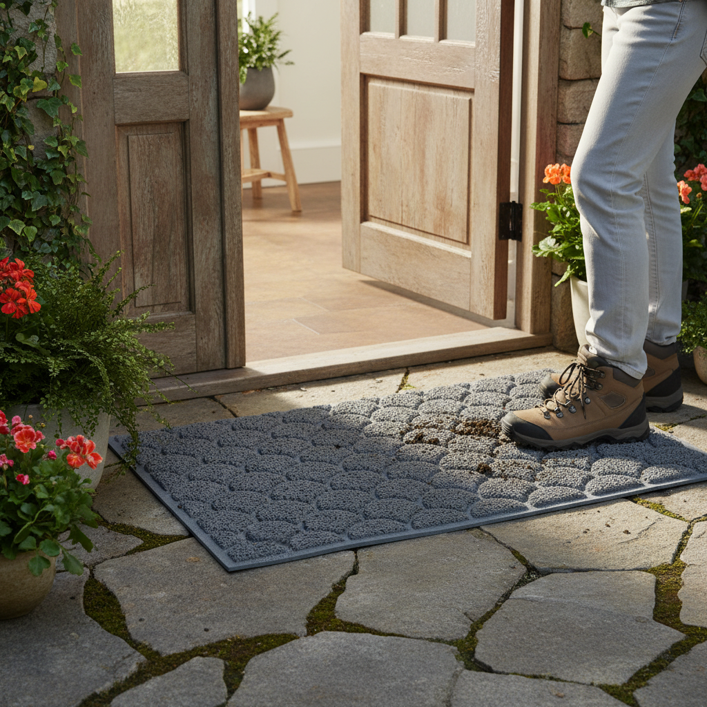 Premium Outdoor Dirt-Trapper Easy-Clean Jet-Washable Mat with Anti-Slip Feature and Environmentally Friendly Design