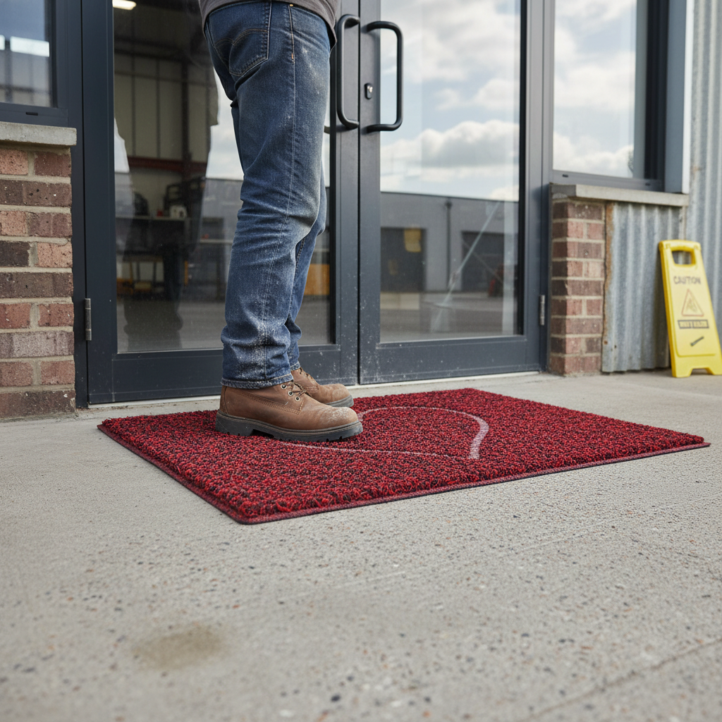 Premium Embossed Heart Spaghetti Door Mat - Non-Slip Backing, Durable & Easy to Clean, Available in Multiple Sizes