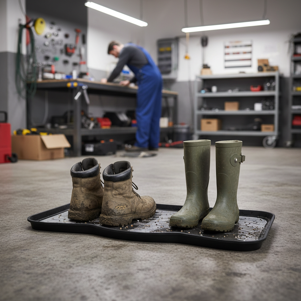 Premium Multi-Purpose Boot Tray with Unique Designs for All Weather Use - Durable Plastic, Easy to Clean, 75cm x 38cm x 3cm