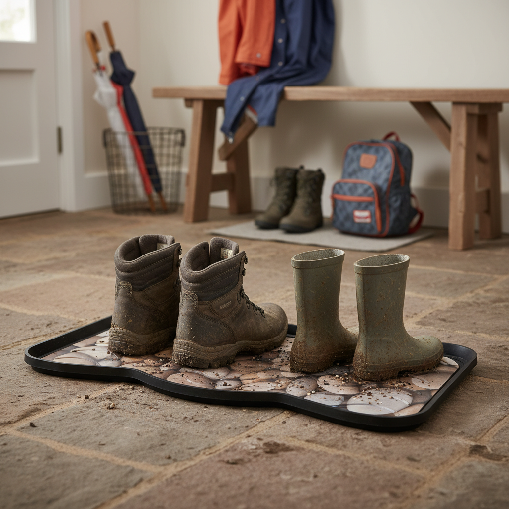 Premium Multi-Purpose Boot Tray with Raised Edge for All Weather Use - Durable Plastic Design 75cm x 38cm x 3cm