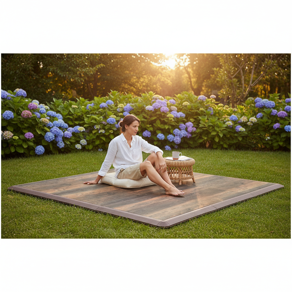 Premium Portable Modular Floor Kit 46cm x 46cm - Easy Installation, Durable Material, Ideal for Events and Offices