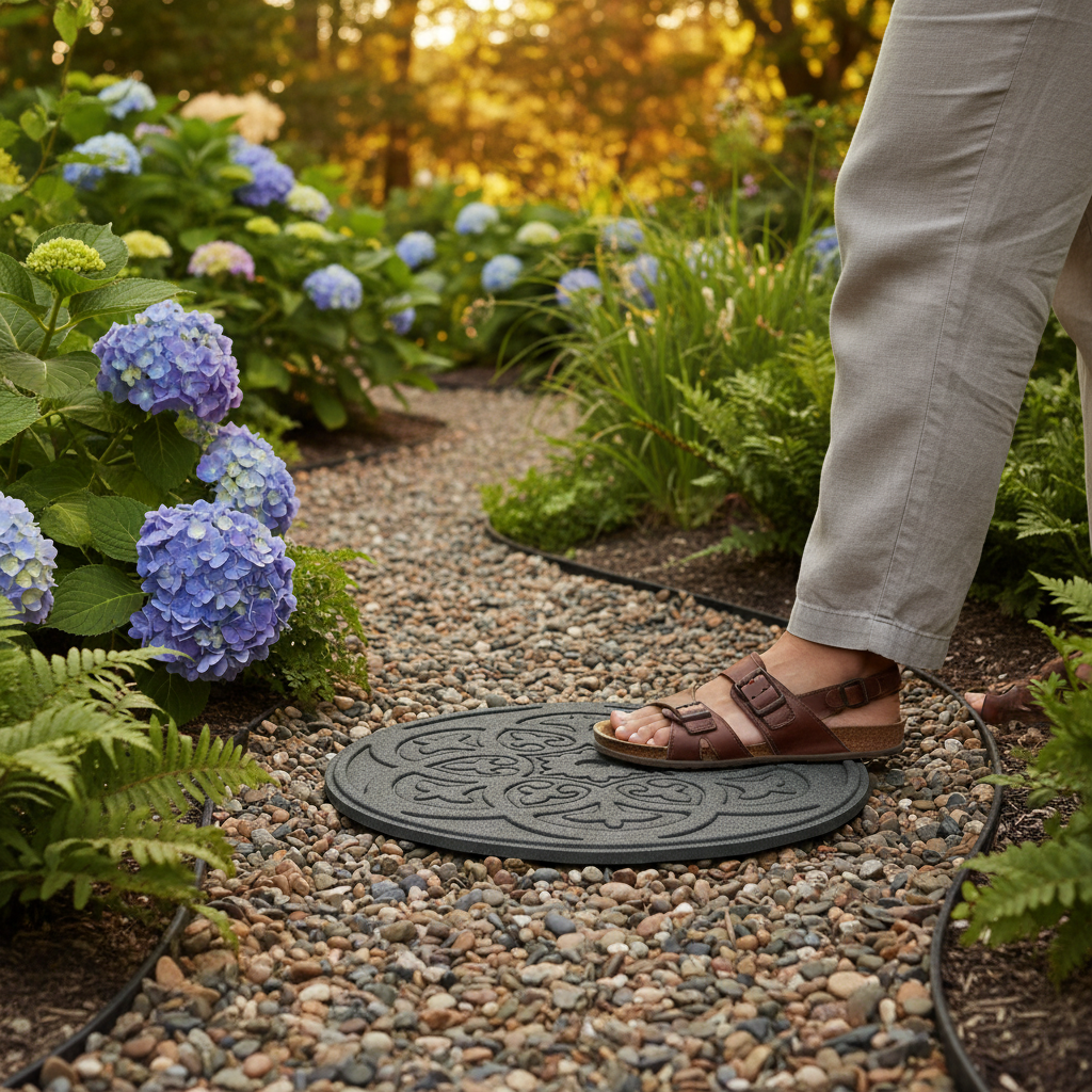 Premium Eco-Friendly Garden Stepping Stones - Durable Recycled Rubber, Non-Slip, Weather-Resistant for All-Weather Use