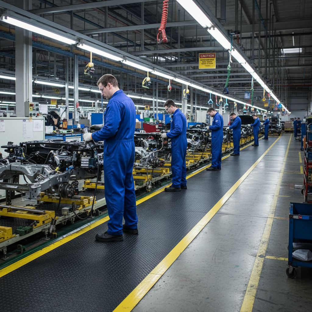 Premium Heavy Duty Anti-Fatigue Matting Roll - 18.3m Long, 12.5mm & 15mm Thickness with Pebble-Effect Surface for Enhanced Comfort and Safety