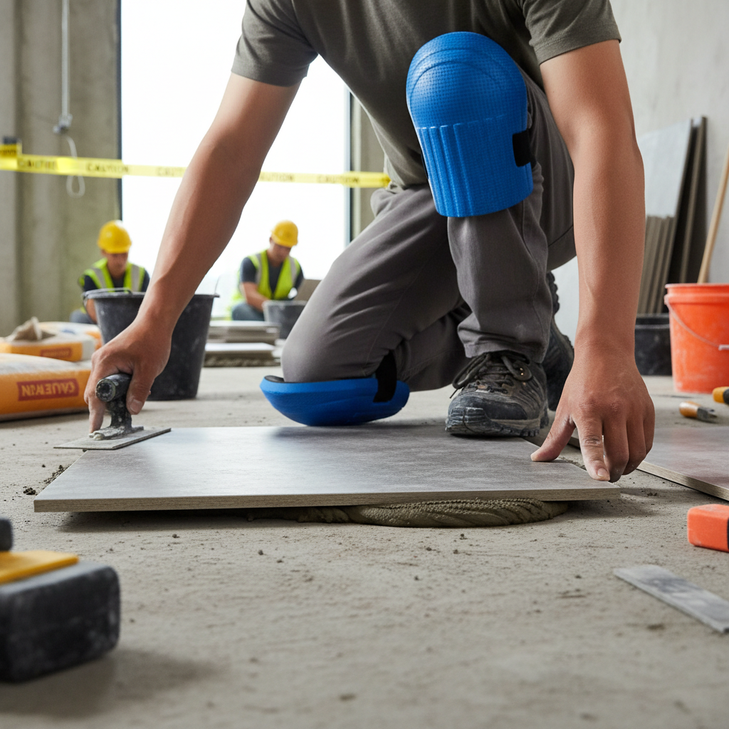 Premium Comfortable EVA Foam Knee Pads for Tiling, Gardening, and Construction - Durable Protection with Thickened Design